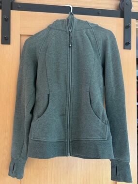 Lululemon Classic Scuba Full-Zip Hoodie Dark Heather Green